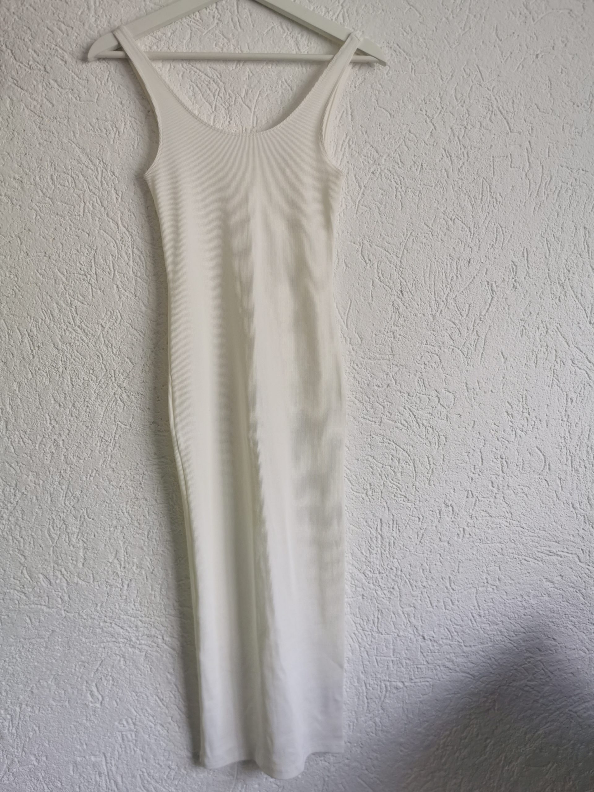 Conceit Verslagen schijf 36 - H&M stretch witte jurk nieuw (0622may) - Aap Noot Mies Kinderkleding