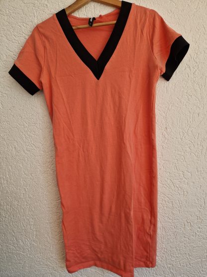 S - Eksept jurkje zalm zwart (0823bak)