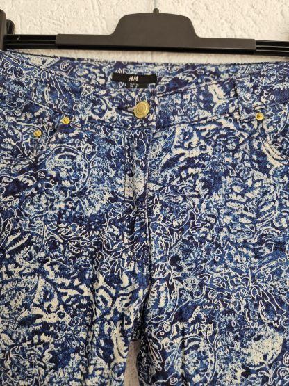 38 - H&M broek blauw print nieuw (0823may) - Afbeelding 3