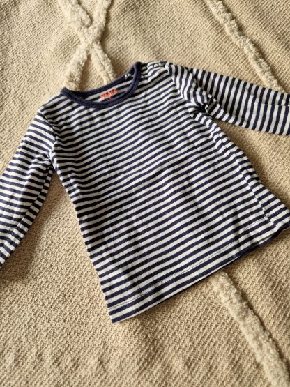 062 - Hema shirt streepjes bl/wit (0923bab)