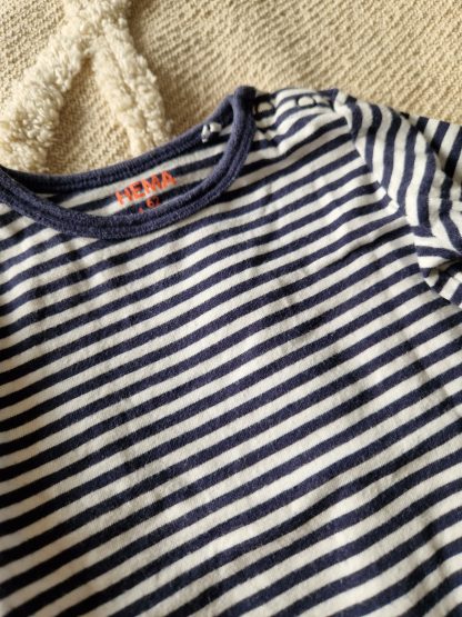 062 - Hema shirt streepjes bl/wit (0923bab) - Afbeelding 3