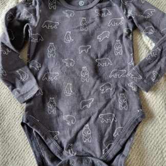 062 68 - Romper ijsberen antraciet (1023bab)