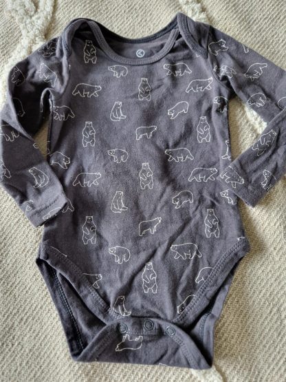 062 68 - Romper ijsberen antraciet (1023bab)