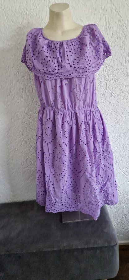 M - Paarse jurk met bewerking (1123sh)