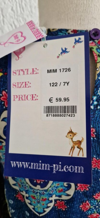116 - Mim-Pi jurk kleurtjes viscose nieuw - Afbeelding 11