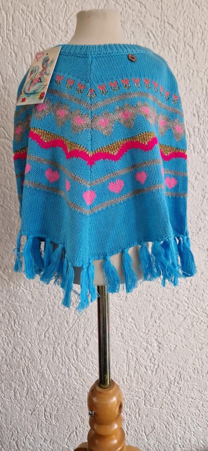 110 – Mim-Pi poncho aqua kleurtjes nieuw - Afbeelding 9