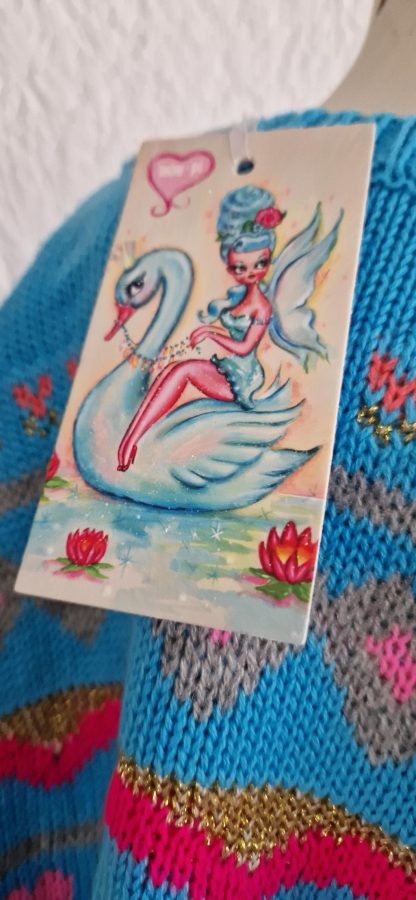 110 – Mim-Pi poncho aqua kleurtjes nieuw - Afbeelding 6