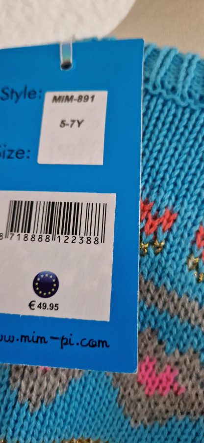 110 – Mim-Pi poncho aqua kleurtjes nieuw - Afbeelding 5