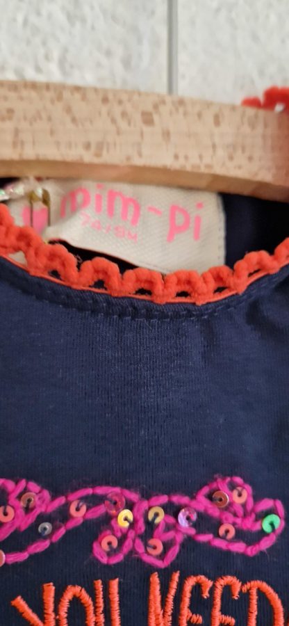 068 - Mim-Pi shirt blauw print nieuw - Afbeelding 5