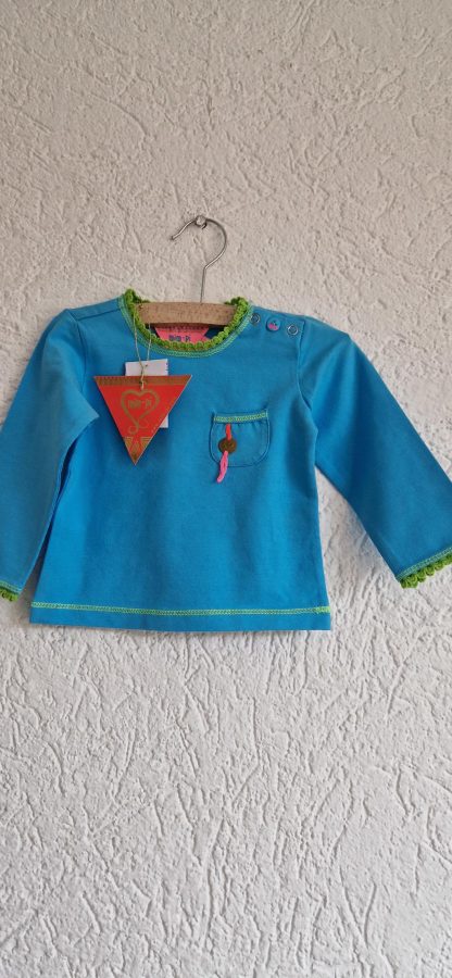 068 - Mim-Pi aqua shirtje nieuw