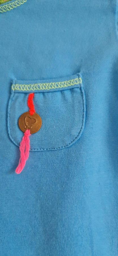 068 - Mim-Pi aqua shirtje nieuw - Afbeelding 5