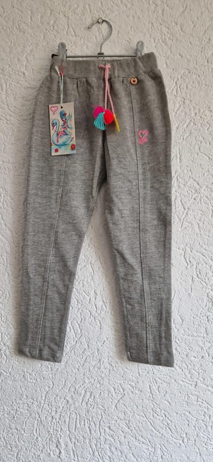 098 - Mim-Pi broekje grijs pompom nieuw