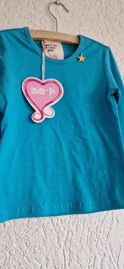 104 - Mim-Pi shirt aqua basic nieuw - Afbeelding 3