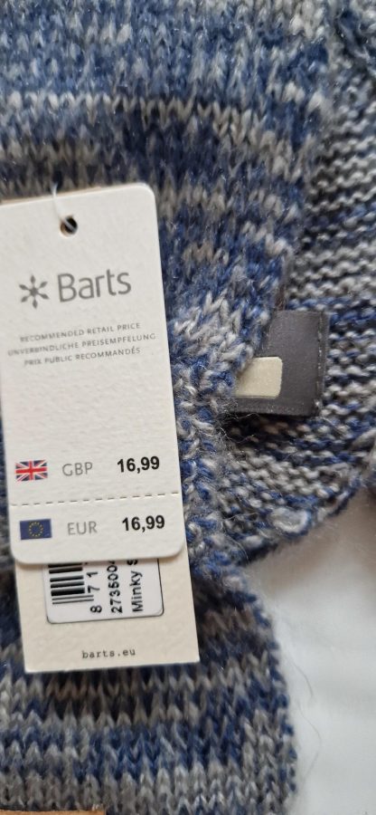 1-3 jaar - Barts shawl Minky Old Blue nieuw - Afbeelding 4