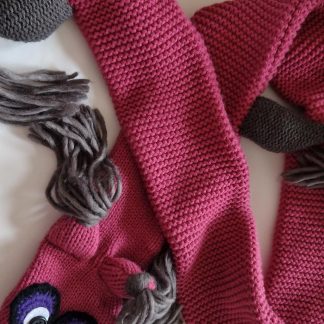 3/6 jaar - Barts sjaal roze dier nieuw