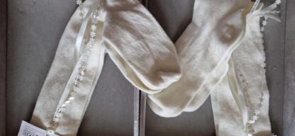 27/30 - Bijzonder kousen roomwit nieuw - Afbeelding 2