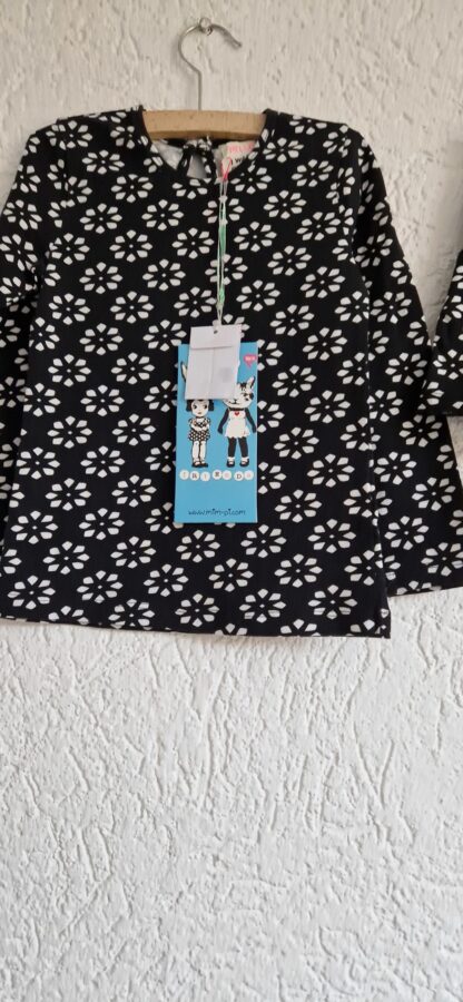 104 - Mim-Pi shirt en rok zwart wit nieuw - Afbeelding 3