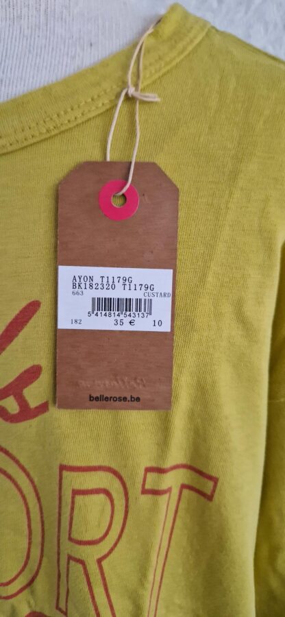 152 - Bellerose shirt geel rood Girls sport nieuw - Afbeelding 3