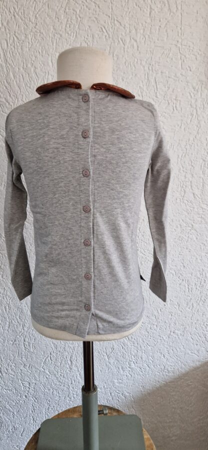 110 116 - Noeser shirt grijs knoopjes nieuw - Afbeelding 4