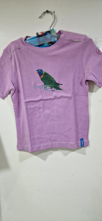 086 92 - Borz shirt lila bird nieuw