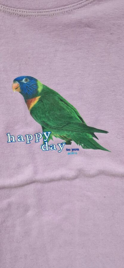 086 92 - Borz shirt lila bird nieuw - Afbeelding 3