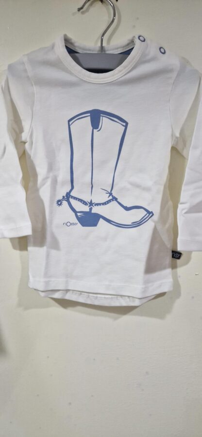 074 80 - Noeser shirt wit cowboylaars nieuw