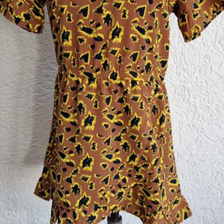 122 - Koko Noko jurk bruin print (0124gh2)