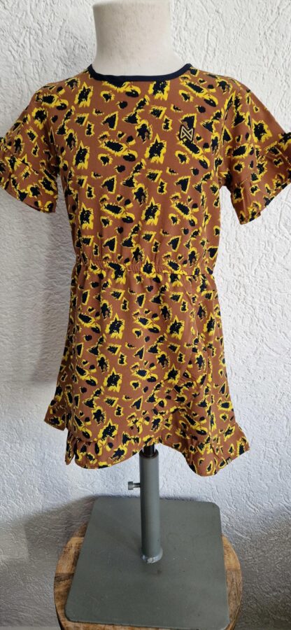 122 - Koko Noko jurk bruin print (0124gh2)