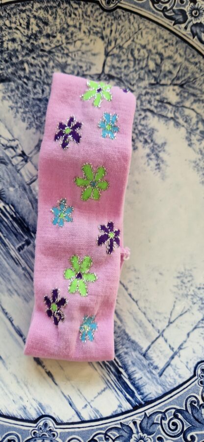 Haarbandje lila bloemen (0124gh2)