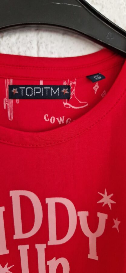 122 128 - Topitm shirt rood nieuw (0124gh2) - Afbeelding 4