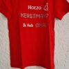 122 128 - Hema kerstshirt rood print nieuw (0124gh2)