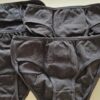 134 140 - Slips zwart 4x nieuw (0124gh1)