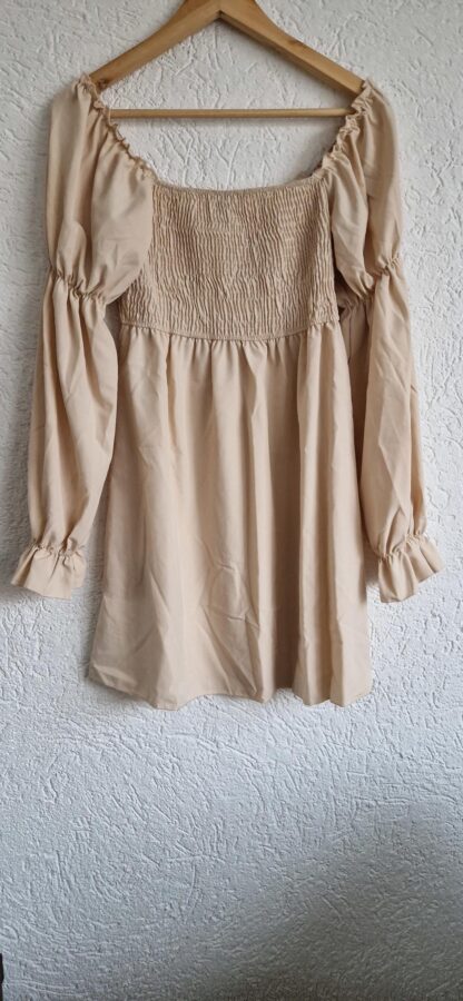 L - Shein jurk beige (0224kel2)