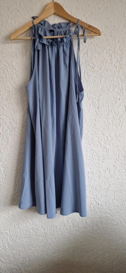 L - Shein duivenblauw wijd jurkje (0224kel1)