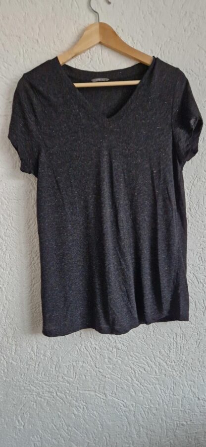L - Hema zwart gemelleerd shirt (0224kel1)