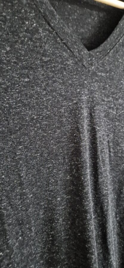 L - Hema zwart gemelleerd shirt (0224kel1) - Afbeelding 3