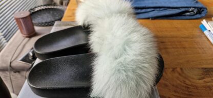 40 - Slippers blauw met vacht (0324ang) - Afbeelding 3