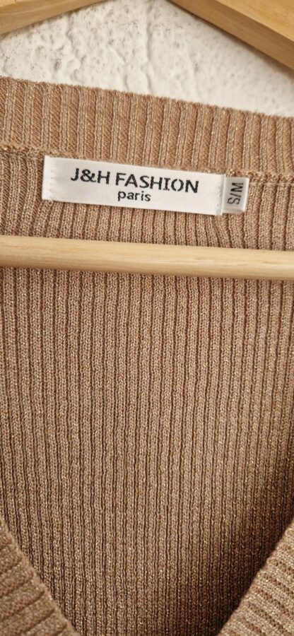 S/M - J&H Fashion trui goud knopen (0324ang6) - Afbeelding 3