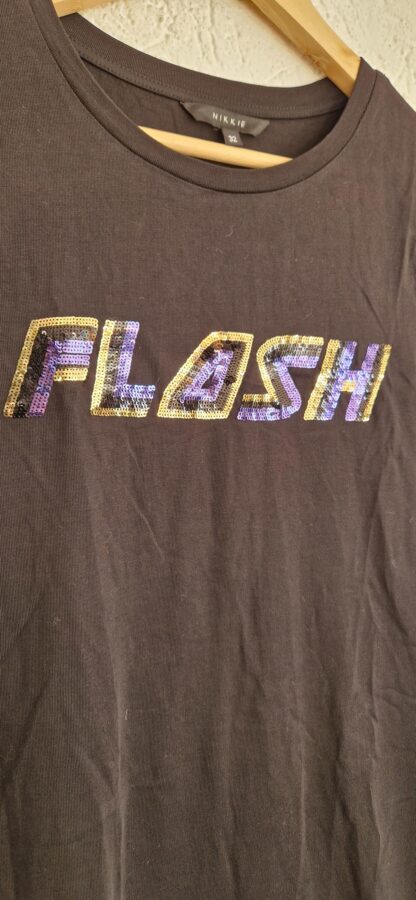 32 - Nikkie jurk zwart flash (0324ang6) - Afbeelding 3