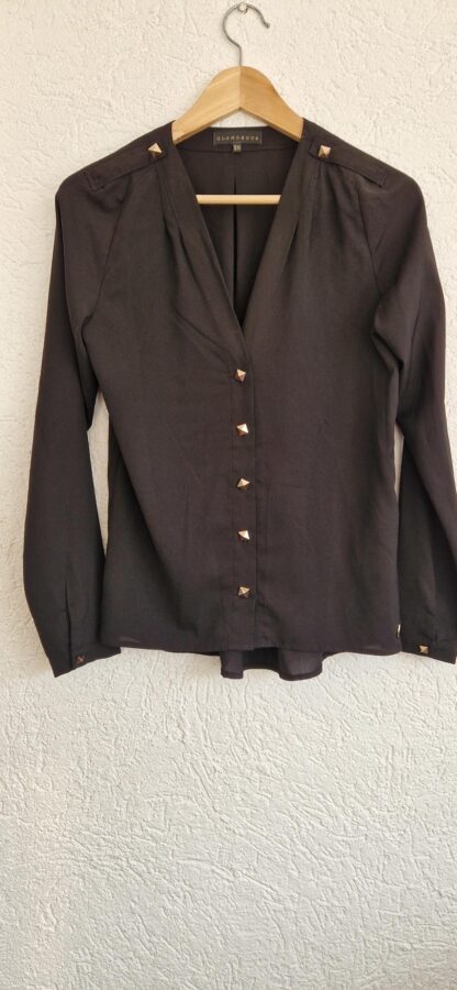 XS - Glamorous zwarte blouse (0324ang6)