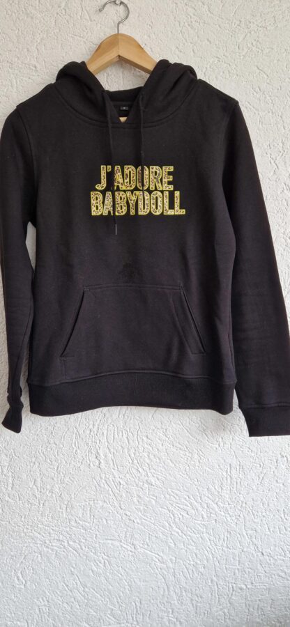S - Hoodie zwart adore babydoll (0324ang2)