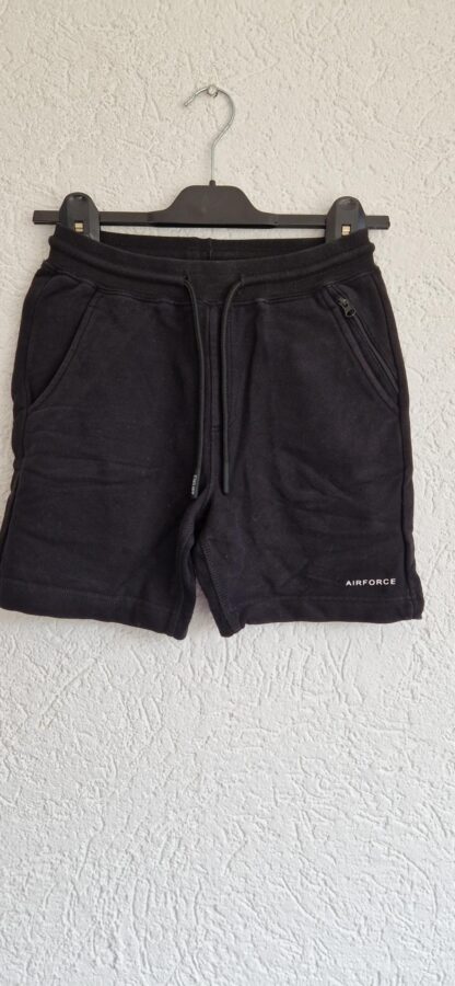 152 - Airforce short jogging zwart (0324ang4)