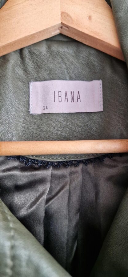34 - Ibana leren jack olijfgroen (0324ang5) - Afbeelding 4
