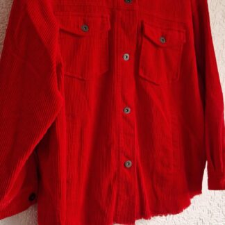 XS - Zara shacket rib rood (0324ang5)