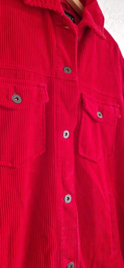 XS - Zara shacket rib rood (0324ang5) - Afbeelding 5