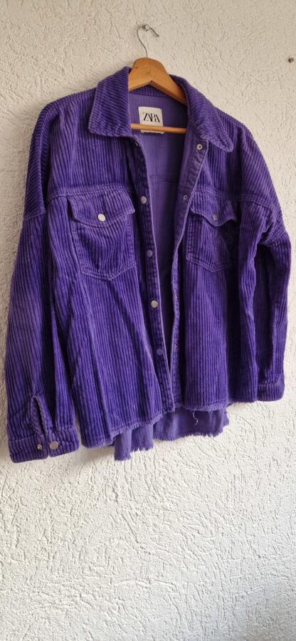 XS - Zara shacket rib paars (0324ang5)