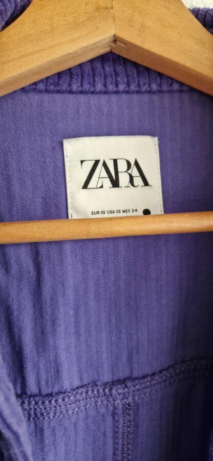 XS - Zara shacket rib paars (0324ang5) - Afbeelding 4