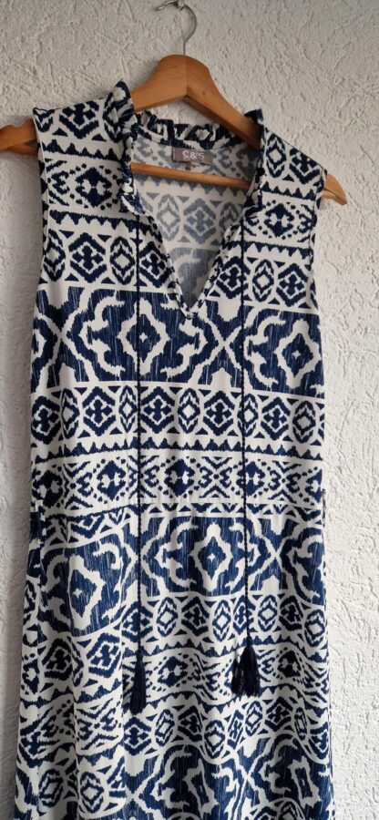 S - C&S jurk blauw wit (0324ang5) - Afbeelding 3