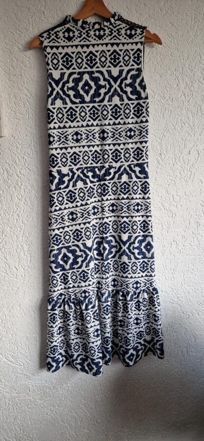 S - C&S jurk blauw wit (0324ang5) - Afbeelding 6