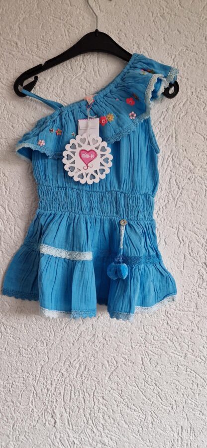 092+98 - Mim-Pi tuniek jurkje aqua nieuw